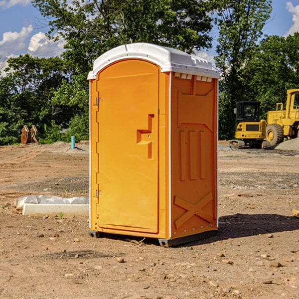 how often are the porta potties cleaned and serviced during a rental period in Village of Four Seasons MO